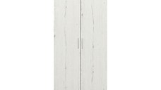 Dulap CORINNE, 2 usi, 4 rafturi, alb Elvetia, 80x50x188 cm