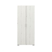 Dulap CORINNE, 2 usi, 4 rafturi, alb Elvetia, 80x50x188 cm - 1