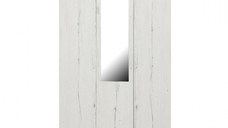 Dulap CORINNE 3 usi, 4 rafturi, bara de haine, oglinda, alb Elvetia, 120x50x188 cm