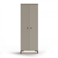 Dulap DOMINICA, 2 usi, taupe + stejar silverjack, 70x41x199 cm - 1