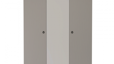 Dulap DOMINICA, 3 usi, cu oglinda, taupe + stejar silverjack, 153x60x218 cm