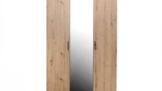 Dulap ECONO, oglinzi, 3 usi, 4 rafturi, bara de haine, artisan, 120x50x206 cm