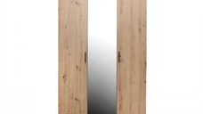 Dulap ECONO, oglinzi, 3 usi, 4 rafturi, bara de haine, artisan, 120x50x206 cm