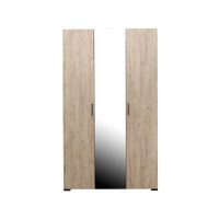 Dulap ECONO, oglinzi, 3 usi, 4 rafturi, bara de haine, sherwood, 120x50x206 cm - 1