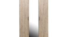 Dulap ECONO, oglinzi, 3 usi, 4 rafturi, bara de haine, sherwood, 120x50x206 cm