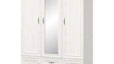 Dulap IRYS, 5 usi, 2 sertare, cu oglinda, pin anderson, 145,1x62,2x212 cm