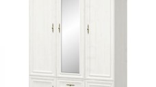 Dulap IRYS, 5 usi, 2 sertare, cu oglinda, pin anderson, 145,1x62,2x212 cm