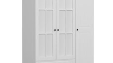 Dulap KALE 3 cu 3 usi si 2 sertare, Alb, Dimensiuni 135x52x210 cm