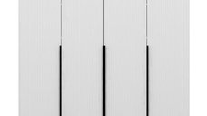 Dulap KALE PLUS cu 4 usi, alb, dimensiuni 180x52x210 cm