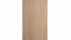 Dulap KOSS 01, usi glisante, corp alb + usi sonoma, 100x60x200 cm