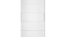 Dulap KOSS 03, cu usi glisante, alb, 100x60x200 cm