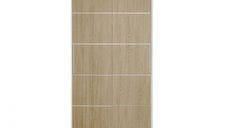 Dulap KOSS 03, cu usi glisante, corp alb + usi sonoma, 100x60x200 cm