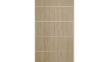 Dulap KOSS 03, cu usi glisante, corp alb + usi sonoma, 100x60x200 cm