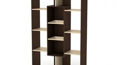 Dulap KSC-4, 11 rafturi, wenge + mesteacan, 110x35x180 cm