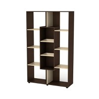 Dulap KSC-4, 11 rafturi, wenge + mesteacan, 110x35x180 cm - 1
