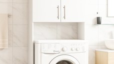 Dulap masina de spalat, 2 usi, alb, 64x30x195 cm