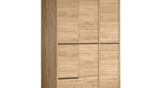 Dulap ON15-S cu 3 usi si 2 sertare, finisaj nuc, dimensiuni 112,2x55x195,6 cm