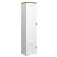 Dulap RIVA, 2 usi, 5 rafturi, alb + stejar harbor, 52,4x41x212,6 cm - 1