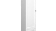 Dulap RIVA, 2 usi, 5 rafturi, alb + stejar harbor, 52,4x41x212,6 cm