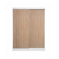 Dulap RODOS 01, usi glisante, corp alb + usi sonoma, 150x60x200 cm - 1