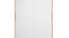 Dulap RODOS 01, usi glisante, corp somona + usi alb, 150x60x200 cm
