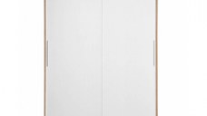 Dulap RODOS 01, usi glisante, corp somona + usi alb, 150x60x200 cm