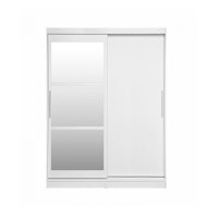 Dulap RODOS 02, cu usi glisante si oglinda, alb, 150x60x200 cm - 1