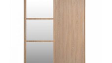 Dulap RODOS 02, cu usi glisante si oglinda, sonoma, 150x60x200 cm