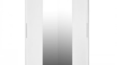 Dulap RODOS 04, usi glisante si oglinda, alb, 150x60x200 cm
