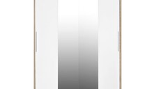 Dulap RODOS 04, usi glisante si oglinda, corp somona + usi alb, 150x60x200 cm