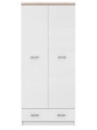 Dulap TOP MIX, 2 usi, 1 sertar, alb, 80x57x183 cm - 1