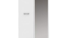 Dulap TOP MIX, 2 usi, 1 sertar, oglinda, alb, 60x33x183 cm