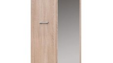Dulap TOP MIX, 2 usi, 1 sertar, oglinda, stejar sonoma, 60x33x183 cm
