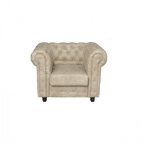 Fotoliu CHESTERFIELD cu arcuri, bej, 105x90x80 cm - 1