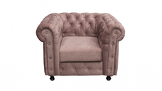Fotoliu CHESTERFIELD cu arcuri, roz prafuit, 105x90x80 cm