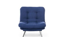 Fotoliu extensibil MISA, albastru marin, 88x105x90 cm
