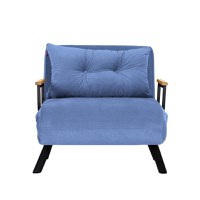 Fotoliu extensibil SANDO, albastru, 67x78x78 cm - 1