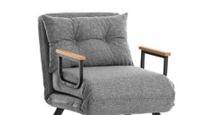 Fotoliu extensibil SANDO, gri deschis, 67x78x78 cm