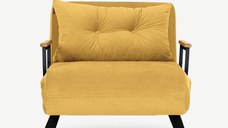 Fotoliu extensibil SANDO, mustar, 67x78x78 cm