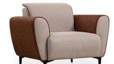 Fotoliu fix AREN, bej + scortisoara, 100x85x85 cm