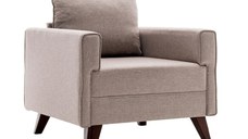 Fotoliu fix BELLA, crem, 82x81x85 cm