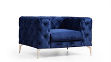 Fotoliu fix COMO, albastru marin, 108x90x70 cm