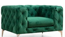 Fotoliu fix COMO, verde, 108x70x90 cm