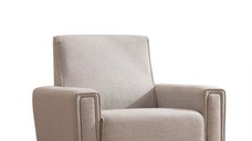 Fotoliu fix HORIZON, ecru, 90x85x77 cm