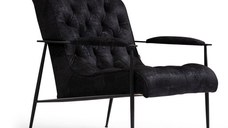 Fotoliu fix MATILDA, negru, 75x80x85 cm