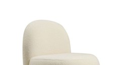 Fotoliu fix TINA, alb, 74x85x75 cm