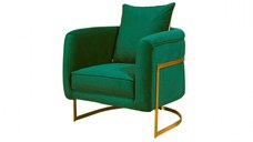 Fotoliu MAJESTY cu arcuri, verde, 77x87x96 cm