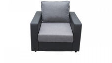 Fotoliu NERO extensibil, IP negru + gri inchis, 93x90x80 cm