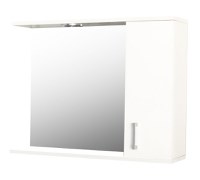 Kit oglinda cu iluminare LED si dulap, PROMO, alb, 70x60 cm - 1