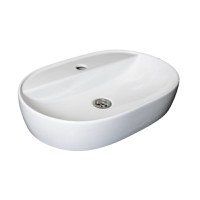 Lavoar ceramic alb ROUND cu accesorii 8301-A, 60x38x12 cm - 1